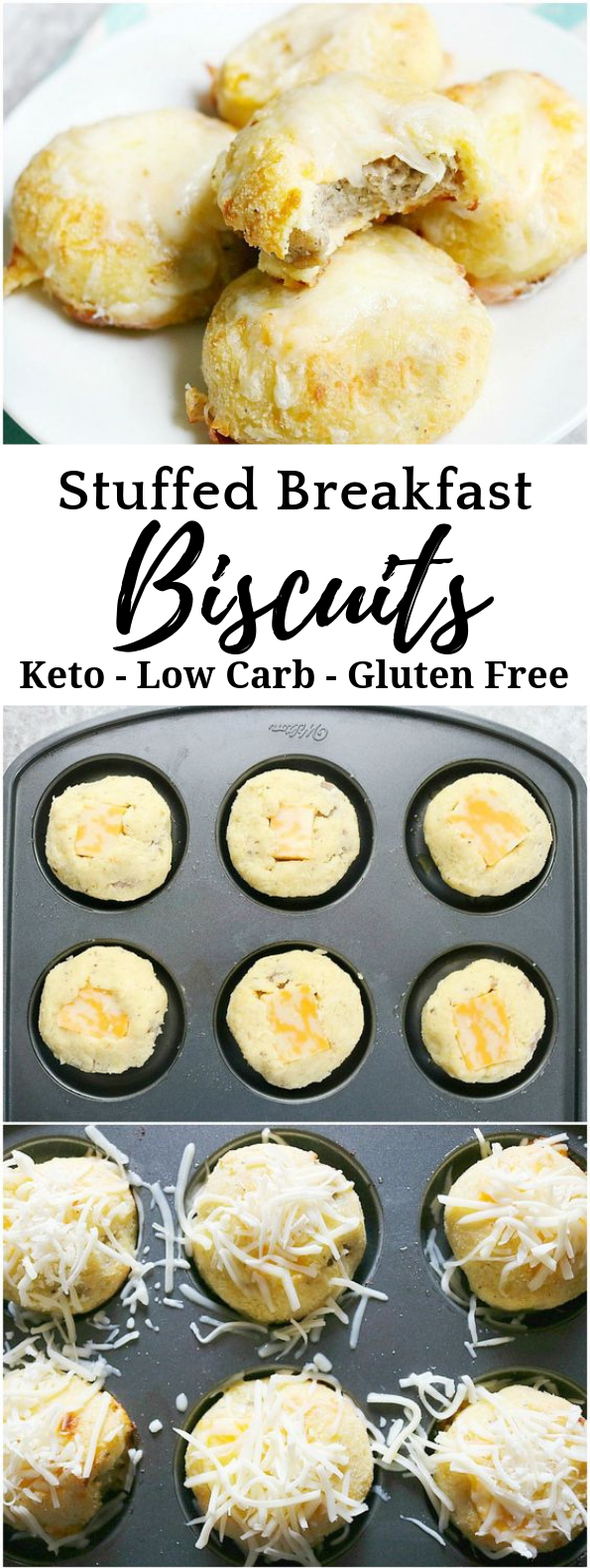 KETO BREAKFAST BISCUITS STUFFED WITH SAUSAGE AND CHEESE #ketogenic  #ketodiet