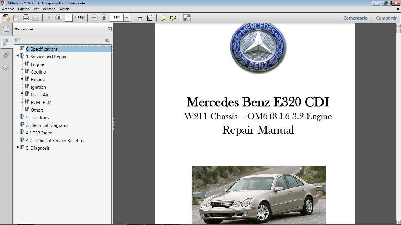 06 w211 e350 repair manual free download