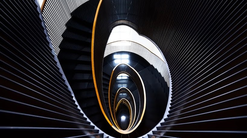 Líneas, remolinos y curvas en estas fotografía de escaleras