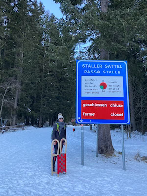 Passo Stalle con la neve