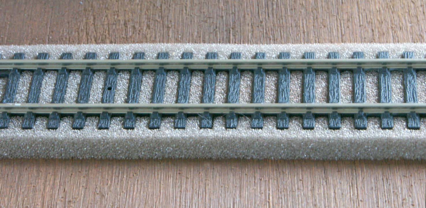  foam underlay from the likes of Hornby and Peco, as shown in below