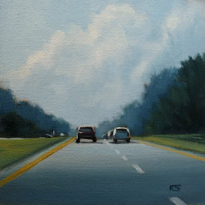 Road Trip Oil Painting by Kerri Settle