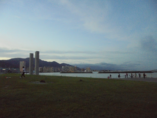 琵琶湖の大津港の風景
