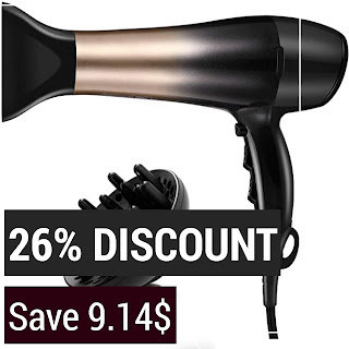 discount on KIPOZI 1875W Hair Dryer, Nano Ionic Blow Dryer Professional Salon Hair Blow Dryer Lightweight