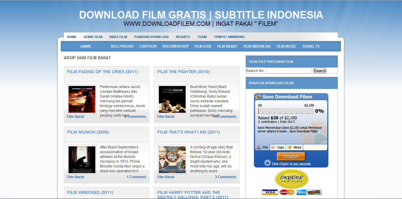 Situs Download  Film  Gratis dengan Subtitle  Indonesia 