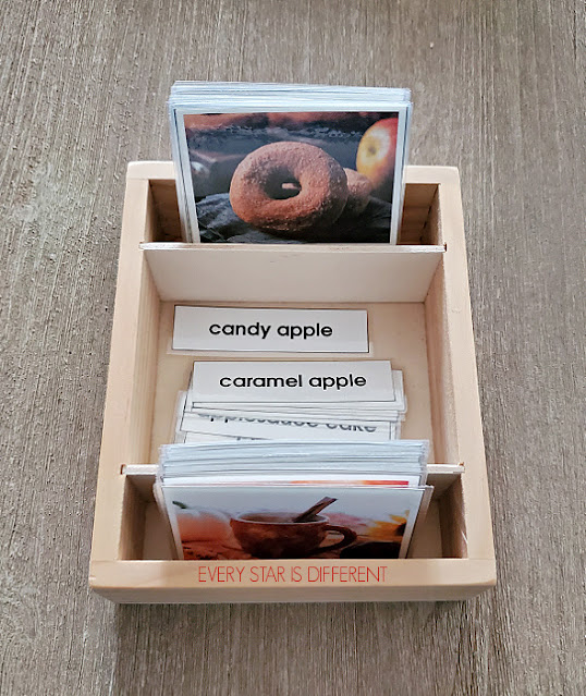 Apple Desserts Nomenclature Cards