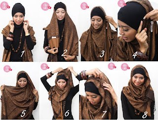 cara memakai jilbab pashmina