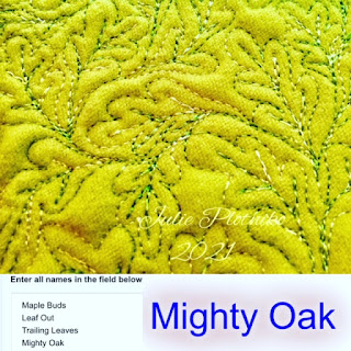 Free Motion Quilting design #215 Mighty Oak