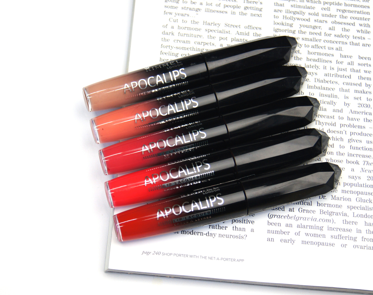 rimmel apocalips lip lacquers review swatches