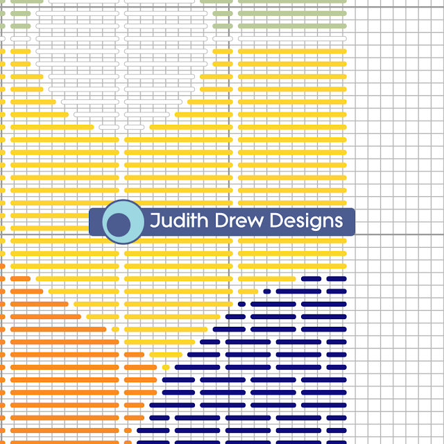 Judith Drew Designs downloads include clear enlarged pattern charts to print or view on a device.