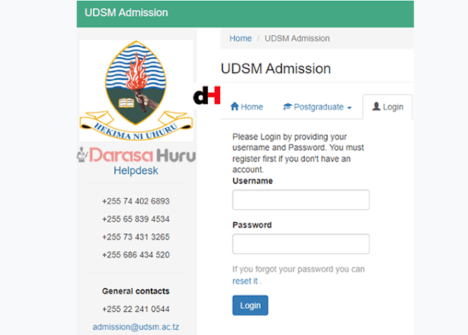 UDSM Admission: Undergraduate Online Application For Undergraduate 2024/2025 | Apply Now