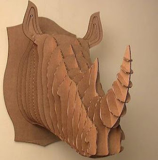 cardboard rhino