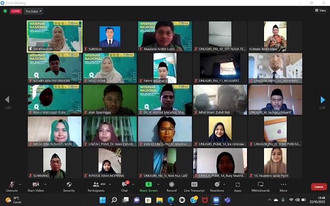 Cetak Pelajar Pancasila, PAI-PGMI UNUGIRI Gelar Webinar Nasional