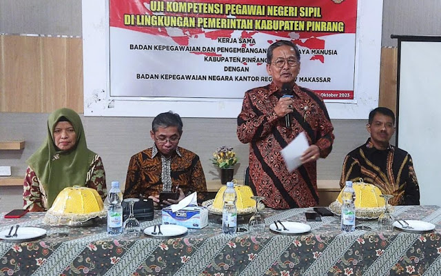 Wabup Pinrang Buka Uji Kompetensi Pejabat Struktural Pemkab Pinrang