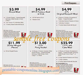 Free Printable Kfc Coupons