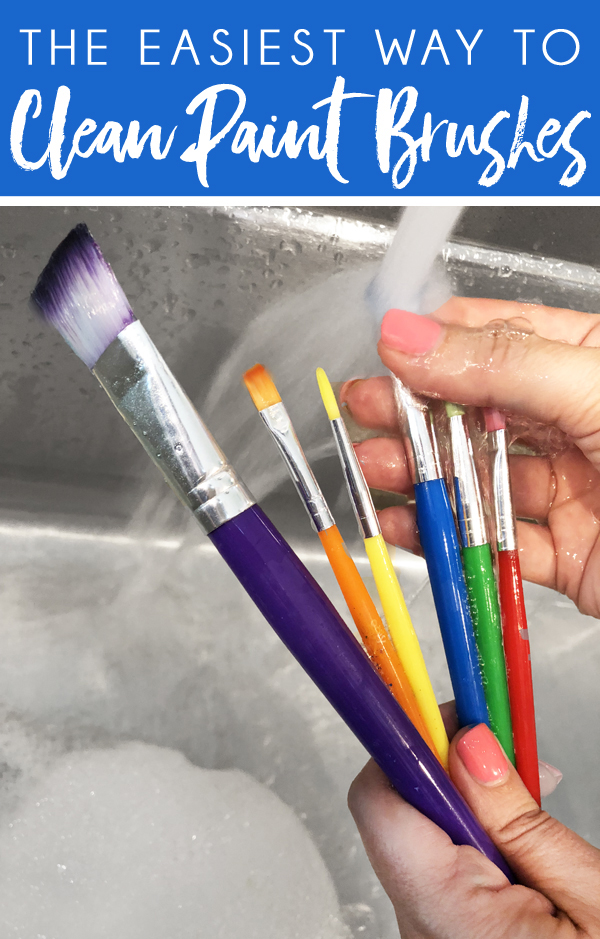 Clean Up After Painting: How to Clean Paint Brushes and Get Paint Off Hands  - Blue i Style