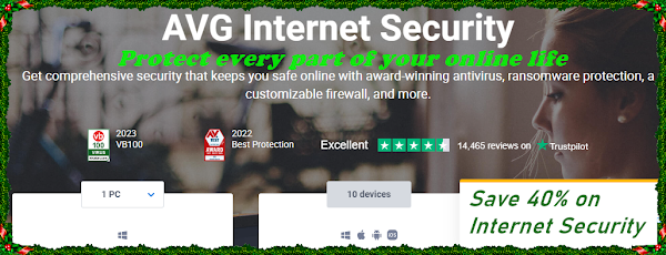 AVG Internet Security Software with 40% discount...