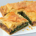 Filo pie with spinach, ricotta, pine nuts, and raisins