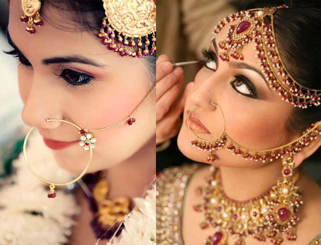 Latest Pakistani Bridal Nose Pin Jhumar