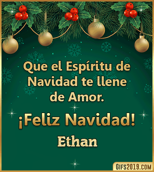 Gif de navidad con nombre ethan