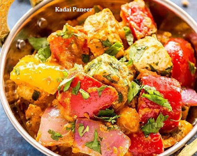 Kadai Paneer ingredients and cooking Directions