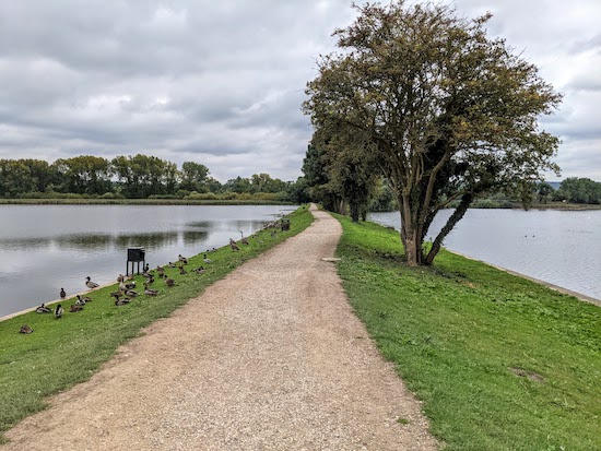 The path between Startop's End Reservoir and Marsworth Reservoir