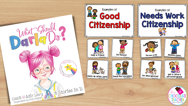 Another fantastic book to enhance your teaching citizenship unit, What Should Darla Do pairs perfectly with the Citizenship Sorting Activity.