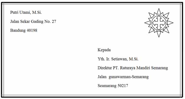 Contoh Cara Menulis Alamat Surat Yang Benar  Contoh Surat