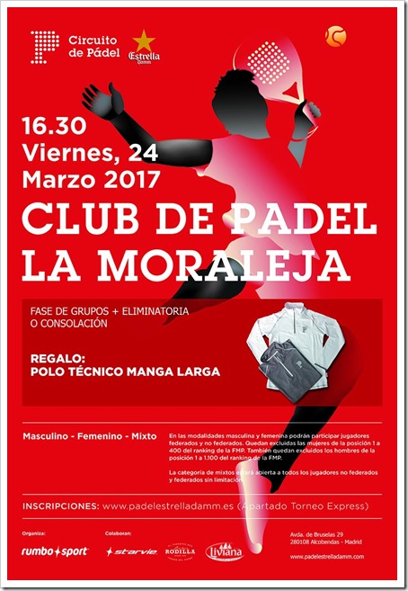 del 25 de marzo al 2 de abril en el Club de Pádel La Moraleja