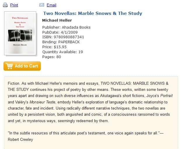 Two Novellas: Marble Snows & The Study