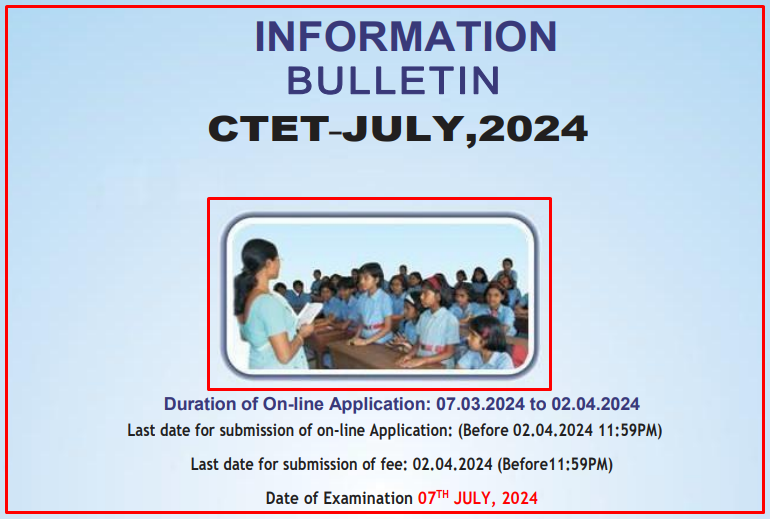 CBSE CTET July 2024 Examination Apply Online, Check Eligibility Criteria and Details