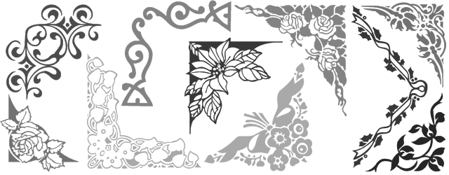 Decorative border font shreel53