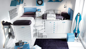 Creative-design-white-blue-bunk-beds-for-teenagers