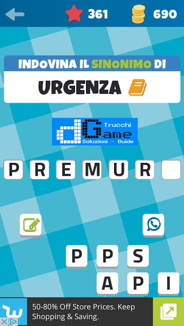 Sinonimi e Contrari (Il Gioco) soluzione livello 361-370