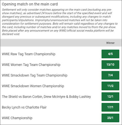 Opening Match At Fast Lane 2019 Betting