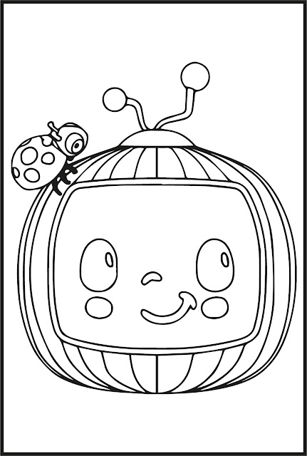 Cocomelon Logo Coloring Pages