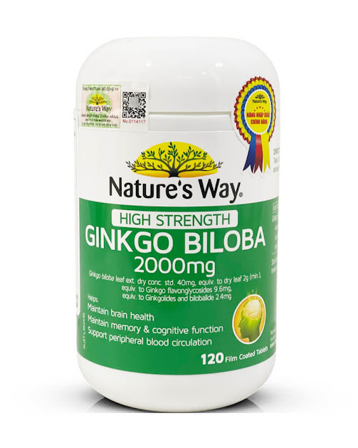 Viên uống bổ não Nature’s Way Ginkgo Biloba 2000mg