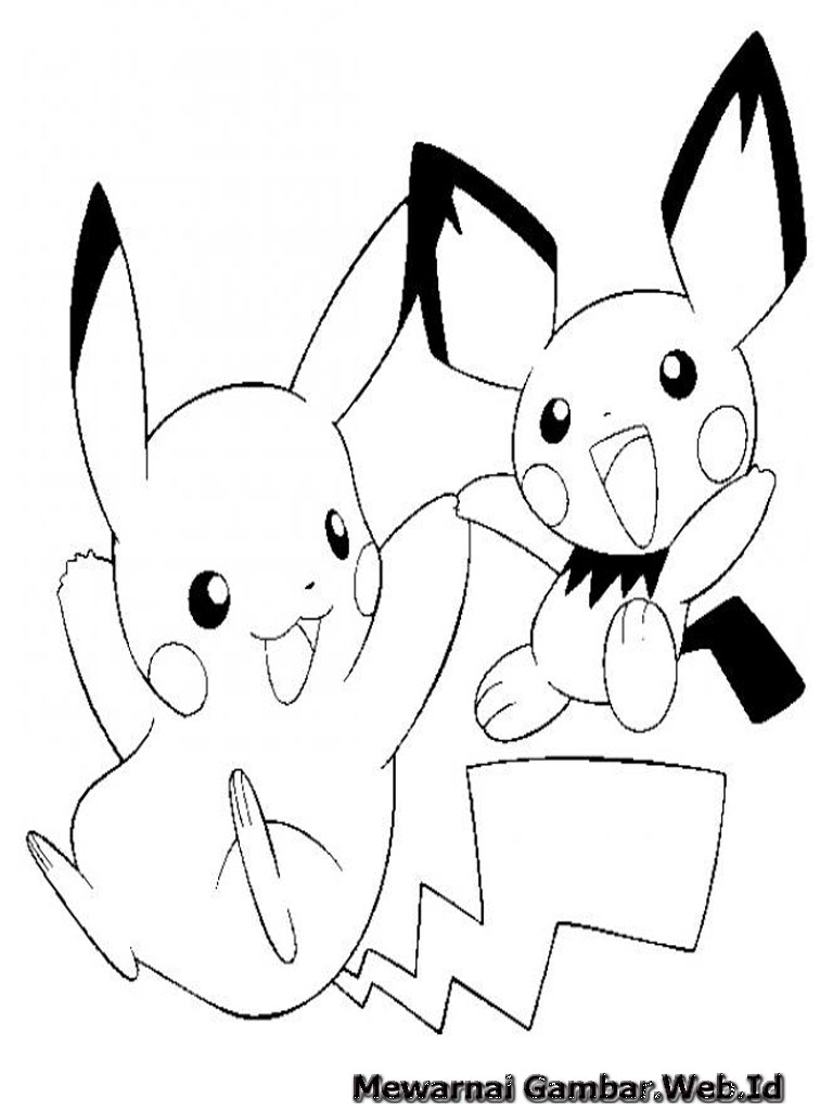 Mewarnai Gambar  Pikachu Mewarnai Gambar 