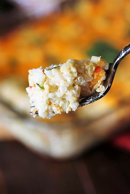 Cheesy Sour Cream Rice Fork Bite Image