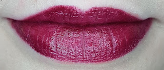 Avon mark. 3D Plumping Lipstick in Roasted Red lip swatch