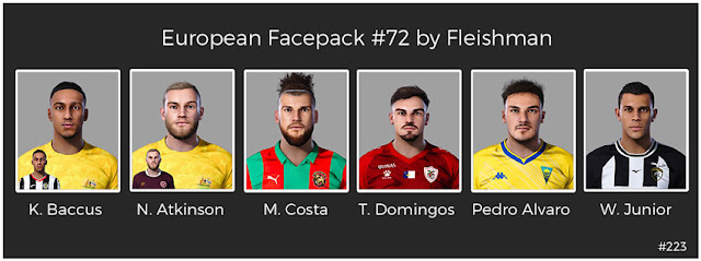 European Facepack #72 For eFootball PES 2021