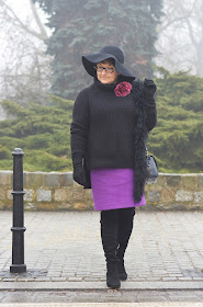 Ultraviolet look, Winter look, Hat