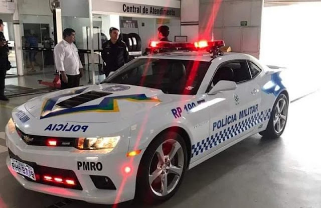 PM transforma Camaro apreendido em viatura e chama a atenção nas ruas de Porto Velho