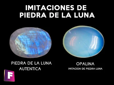 imitaciones de piedra de la luna con opalina