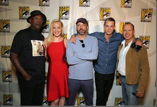 Samuel L. Jackson, Abbie Cornish, Director Jose Padilha, Joel Kinnaman and Michael Keaton seen at Sony Pictures Presentation at 2013 Comic-Con, on Friday, July, 19, 2013 in San Diego, Calif.