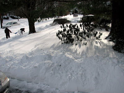 Digging out on Monday morning.