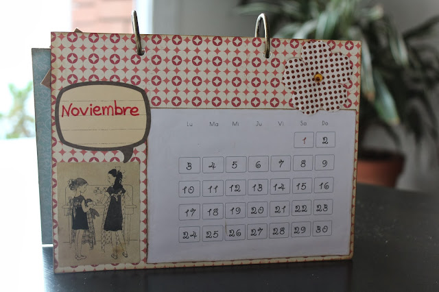 Calendario scrapbooking noviembre