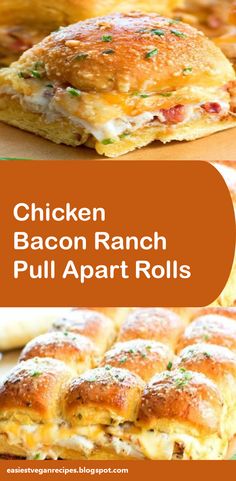 Chicken Bacon Ranch Pull Apart Rolls #pullApartRolls #easyrecipe - When you’re in the mood for something different for á gráb-n-go for lunch or plánning tásty gáme dáy eáts these Chicken Bácon Ránch Pull ápárt Roll