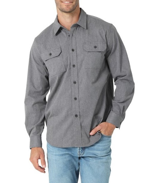 Image: Wrangler® Men's Long Sleeve Epic Soft Woven Shirt