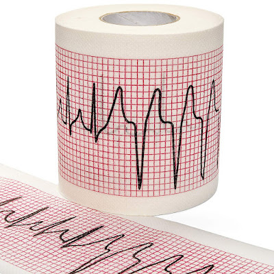 EKG Rhythm Strip BLS Cardiology ICU Nurse EMT Gift Code Brown Toilet Paper